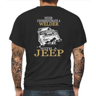 [154] Welder With A Jeep Tshirt Mens Back Print T-shirt | Favorety